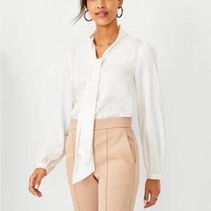 Ann Taylor neck tie blouse